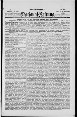 Nationalzeitung vom 15.07.1883