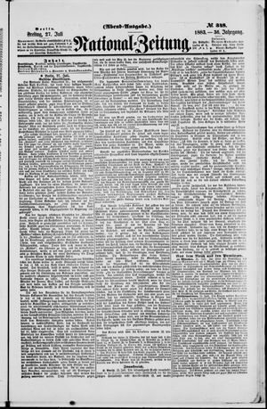 Nationalzeitung on Jul 27, 1883