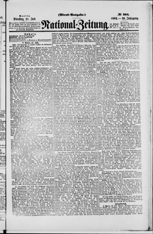 Nationalzeitung vom 31.07.1883