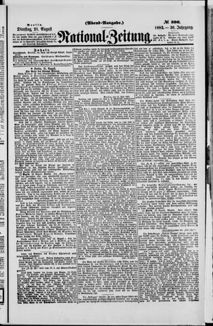 National-Zeitung vom 21.08.1883