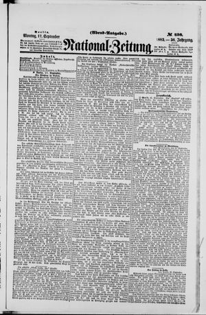 National-Zeitung vom 17.09.1883