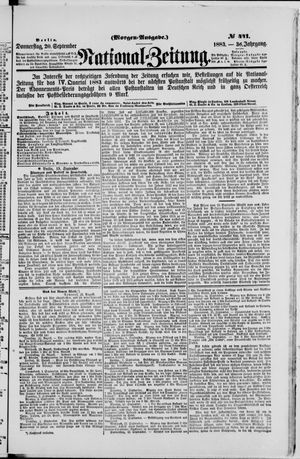 National-Zeitung vom 20.09.1883
