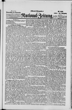 National-Zeitung vom 20.09.1883