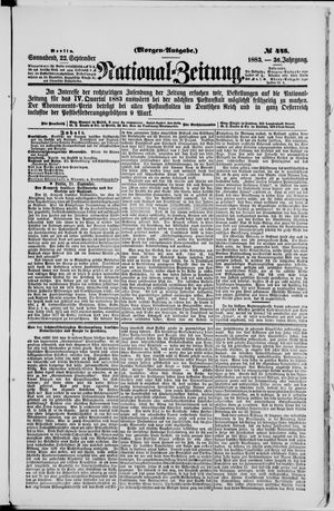 National-Zeitung vom 22.09.1883