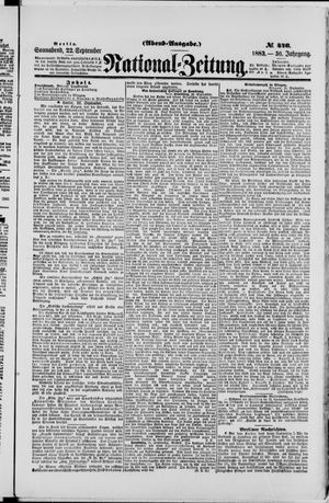 National-Zeitung vom 22.09.1883