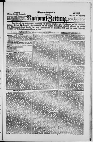 National-Zeitung vom 27.09.1883