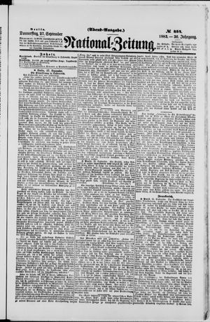 National-Zeitung vom 27.09.1883