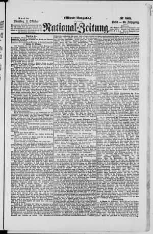 National-Zeitung vom 02.10.1883
