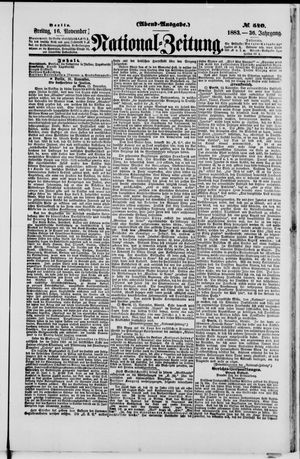 National-Zeitung on Nov 16, 1883
