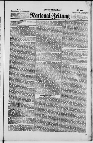 National-Zeitung vom 17.11.1883