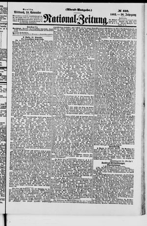 National-Zeitung vom 21.11.1883
