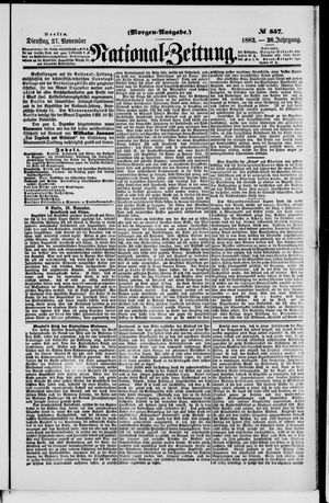 National-Zeitung vom 27.11.1883