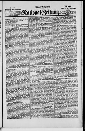 National-Zeitung vom 27.11.1883