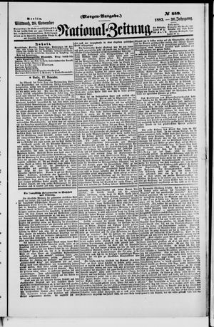 National-Zeitung vom 28.11.1883