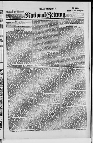 National-Zeitung vom 28.11.1883