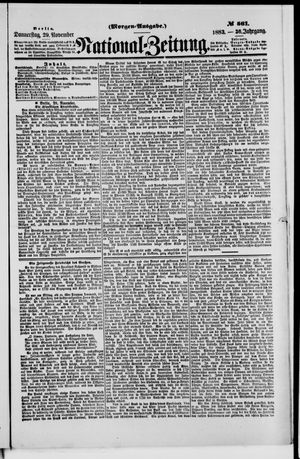 National-Zeitung vom 29.11.1883