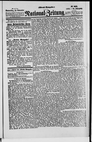 National-Zeitung vom 29.11.1883