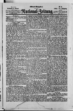 Nationalzeitung vom 02.01.1884