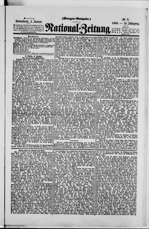Nationalzeitung vom 05.01.1884