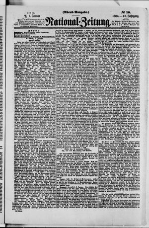 Nationalzeitung vom 07.01.1884