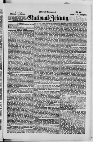 Nationalzeitung vom 14.01.1884