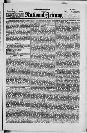 Nationalzeitung vom 17.01.1884