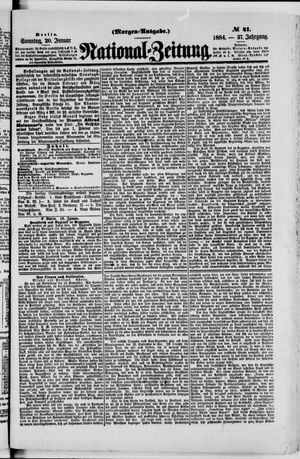 Nationalzeitung vom 20.01.1884