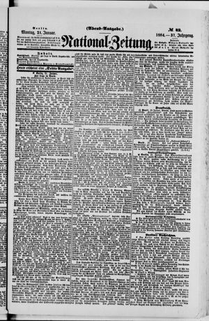 Nationalzeitung on Jan 21, 1884