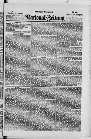 Nationalzeitung vom 22.01.1884