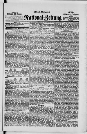 National-Zeitung vom 23.01.1884