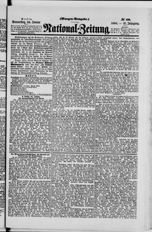 Nationalzeitung vom 24.01.1884