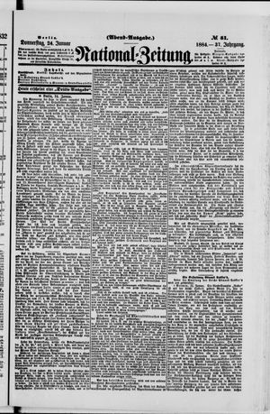 Nationalzeitung vom 24.01.1884