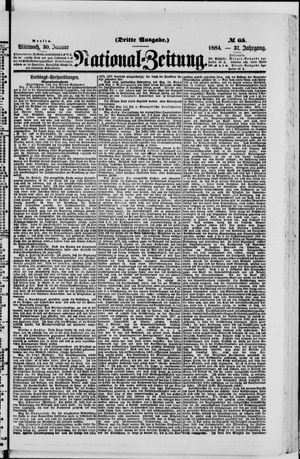 Nationalzeitung vom 30.01.1884