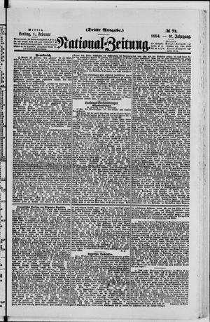 Nationalzeitung vom 01.02.1884