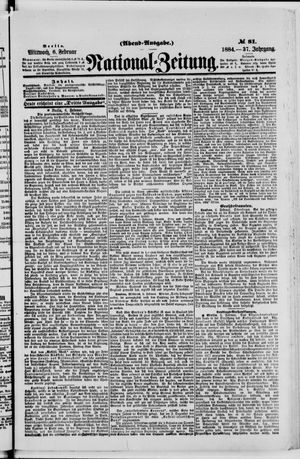 Nationalzeitung vom 06.02.1884