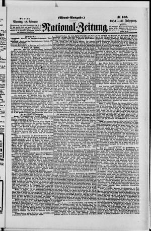 Nationalzeitung vom 18.02.1884
