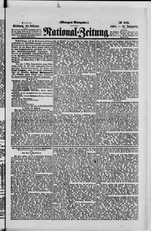 Nationalzeitung vom 20.02.1884