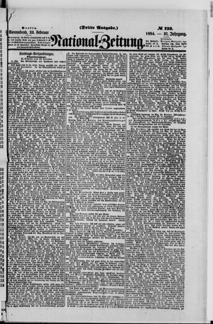 Nationalzeitung vom 23.02.1884