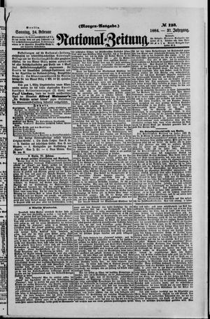 Nationalzeitung vom 24.02.1884