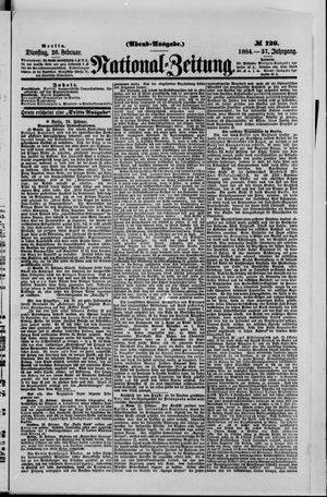 Nationalzeitung on Feb 26, 1884