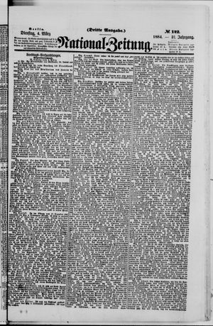 Nationalzeitung vom 04.03.1884