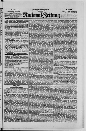 Nationalzeitung vom 02.04.1884