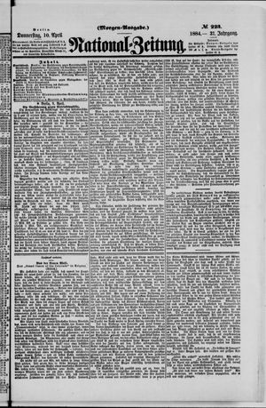 Nationalzeitung vom 10.04.1884