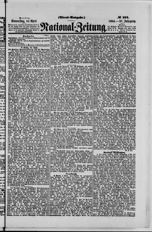 National-Zeitung vom 10.04.1884