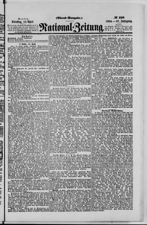 Nationalzeitung vom 15.04.1884