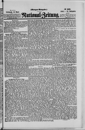 National-Zeitung vom 16.04.1884