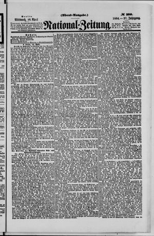 National-Zeitung vom 16.04.1884