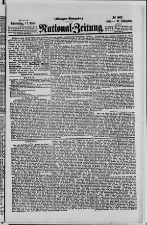 Nationalzeitung vom 17.04.1884