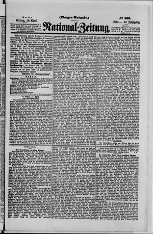 Nationalzeitung vom 18.04.1884