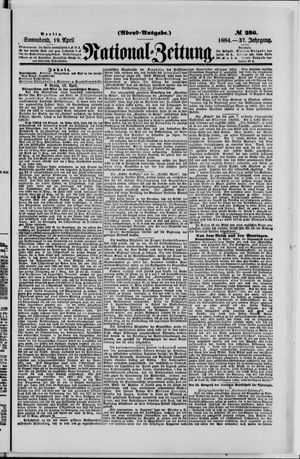 Nationalzeitung vom 19.04.1884